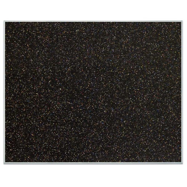 United Visual Products Sliding Door Indoor Enclosed Corkboard, 9 UV9012ACS-BLACK-CLOUD - main